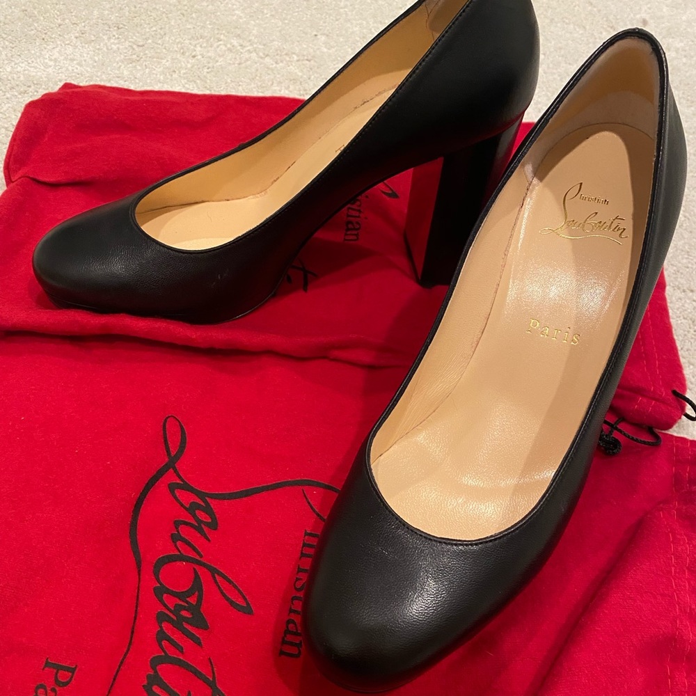 Christian Louboutin Kabetts Almond Toe Pump in Black